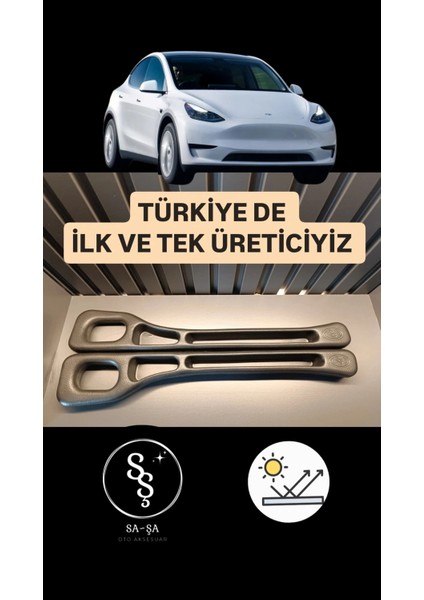 Sasa Tesla Model Y Uyumlu Oto Ön Koltuk Arası Organizeri Kenarı Boşluk Doldurma Aparatı