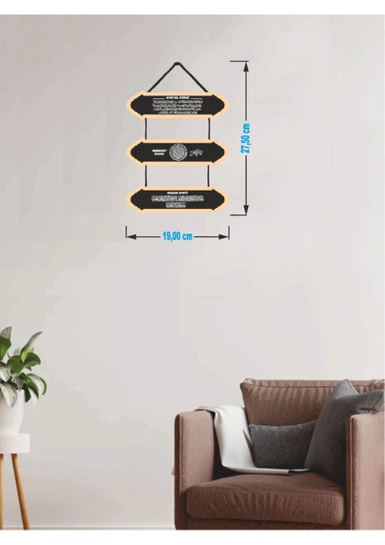 Nazar Ayeti, Bereket Duası, Ayet'el Kürsi Tasarımlı Dekoratif Ahşap Duvar Süsü modelleri