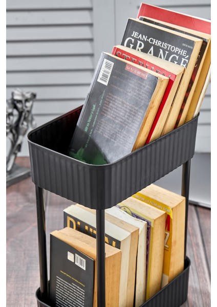 Easy 2 Katlı Çok Amaçlı Raf Kitaplık Organizer Düzenleyici (Tekerleksiz)