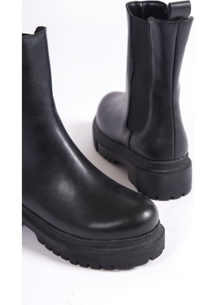 Lora Bağcıksız Lastikli Ortopedik Taban Kadın Bot St - Siyah indirimleri