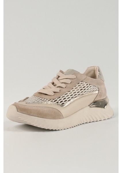 Annette Bej Deri Kadın Sneakers, Günlük Ayakkabı, Spor Ayakkabı 25072 modelleri