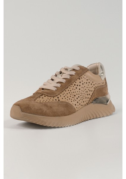 Caterina Kahverengi Deri Kadın Sneakers, Günlük Ayakkabı, Spor Ayakkabı 25070 modelleri