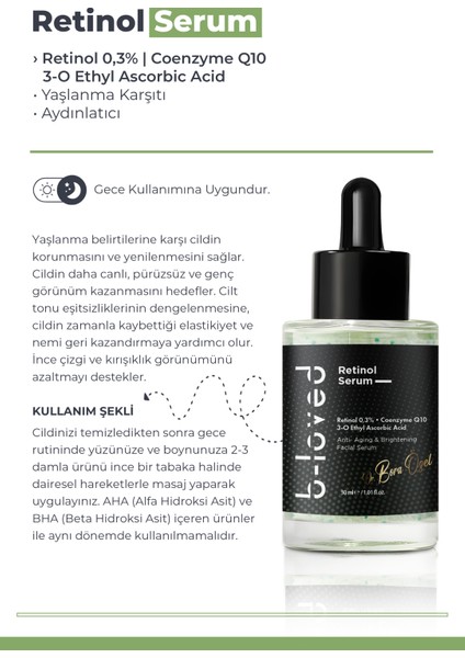 5'Li Cilt Bakım Seti Retinol % 0.3 (A Vitamini), Yüz Kremi Azelaik Asit Enzim Peeling Yüz Yıkama Köpüğü