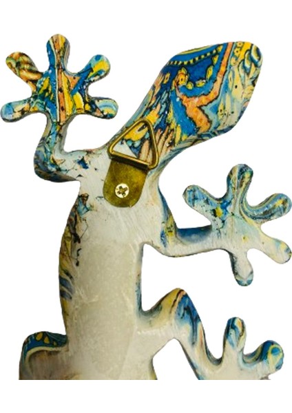 Gecko 3 Boyutlu Dekoratif Reçine Salon Balkon Dış Duvar Süsü Hediye Uğur Getirsin modelleri