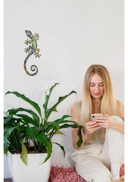 Gecko 3 Boyutlu Dekoratif Reçine Salon Balkon Dış Duvar Süsü Hediye Uğur Getirsin indirimleri