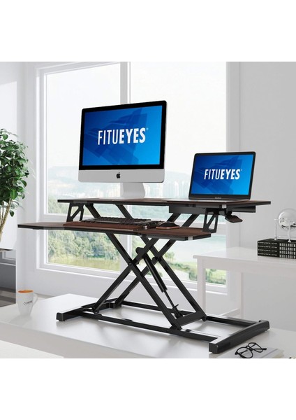 Yükseklik Ayarlı 80 cm Çalışma Masası Dönüştürücü, Laptop ve Çift Monitörler Için modelleri