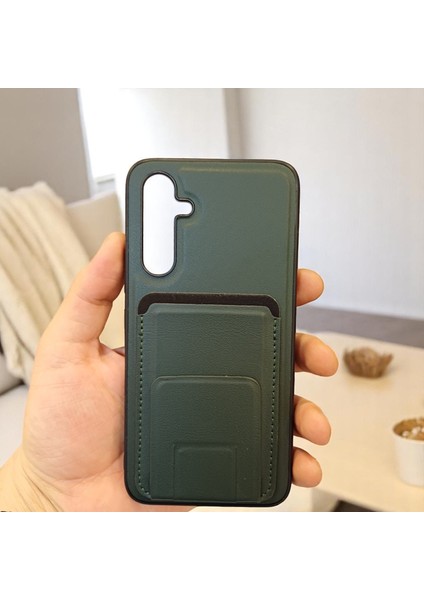 Samsung Galaxy A54 Uyumlu Kartlıklı Stand Özellikli Snx Pu Deri Kılıf