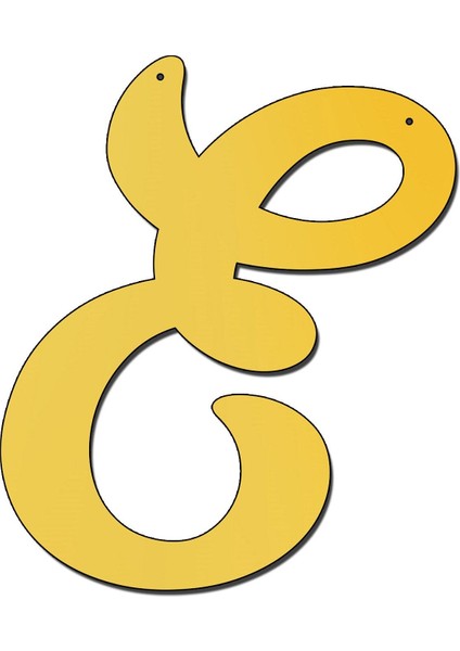 30 cm Pleksi Ayna Baş Harf Gold