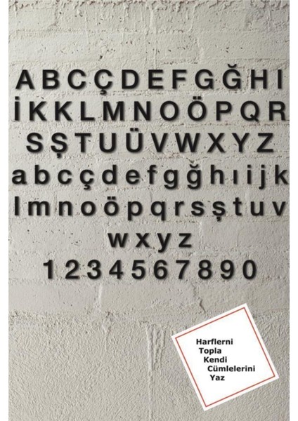Büyük G Harfi Kendi Cümlelerini Yaz 2 Adet Helvetica Fontlu Duvar Yazısı fiyatları