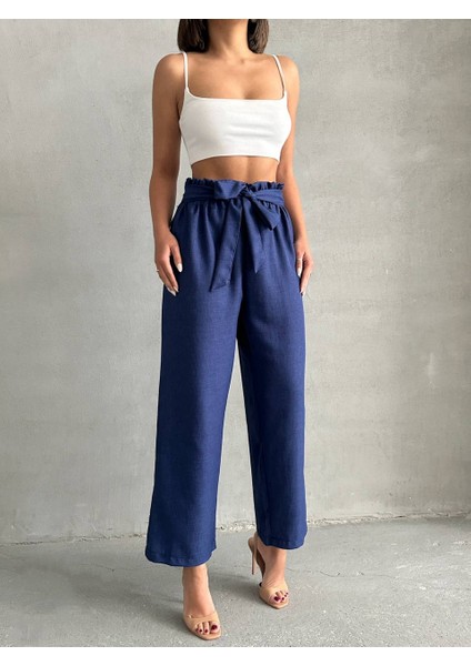 Kadın Kuşak Detaylı Pantolon