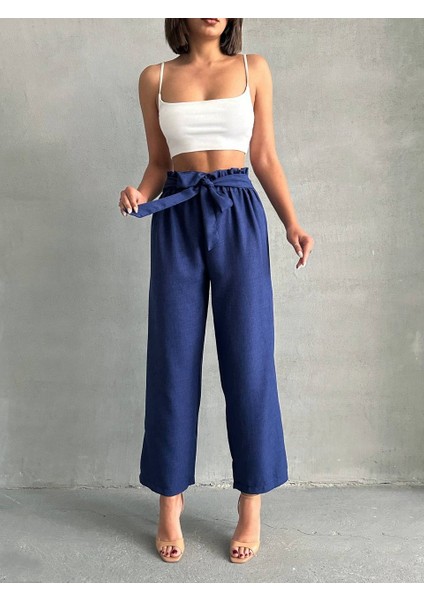 Kadın Kuşak Detaylı Pantolon