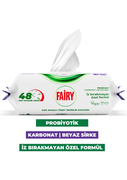 Çok Amaçlı Yüzey Temizlik Havlusu 100 Yaprak | Lavanta Yağlı | Beyaz Sirke & Karbonat