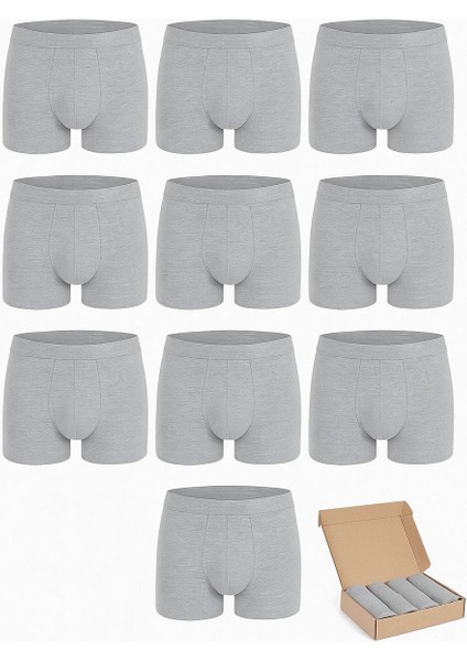 Erkek Çocuk Likralı GRİ Boxer 10 Lu Paket