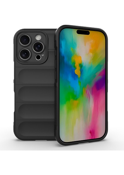 Apple iPhone 16 Pro Kılıf Kamera Korumalı Oyuklu Arka Yüzey Darbe Emici Silikon Kapak