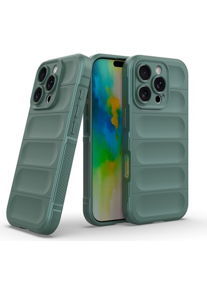 Apple iPhone 16 Pro Kılıf Kamera Korumalı Oyuklu Arka Yüzey Darbe Emici Silikon Kapak
