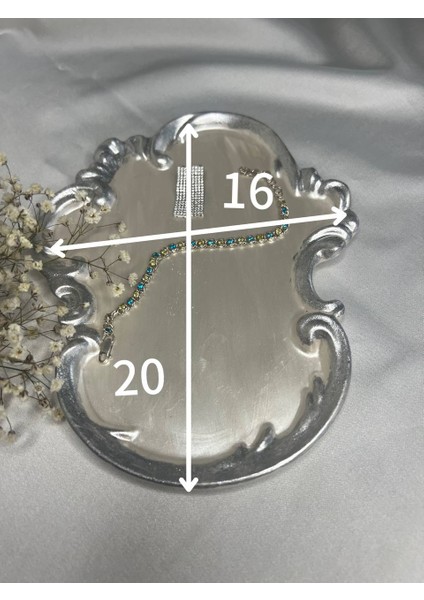 İnci Vintage Dekoratif Tabağı, Asimetrik Dantel Desenli Dekoratif Tabak fiyatları