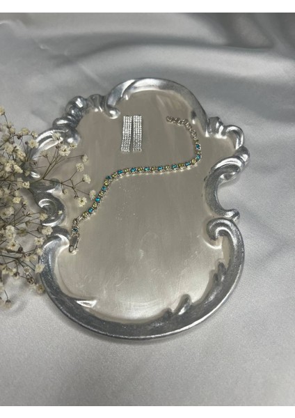İnci Vintage Dekoratif Tabağı, Asimetrik Dantel Desenli Dekoratif Tabak modelleri
