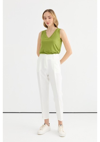 Arkası Lastikli Duble Paça Pantolon modelleri