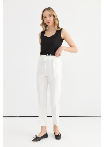 Beli Bağcıklı Boru Paça Pantolon modelleri