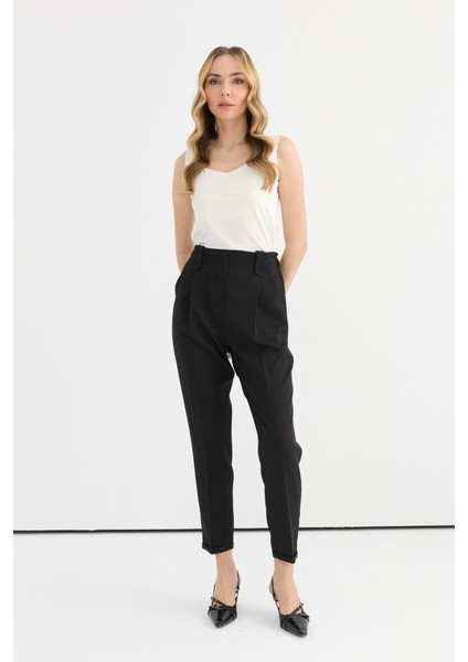 Arkası Lastikli Duble Paça Pantolon indirimleri