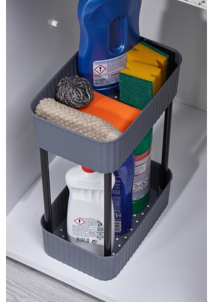 Easy 2 Katlı Çok Amaçlı Raf Mutfak ve Banyo Organizer Düzenleyici (Tekerleksiz) fiyatları