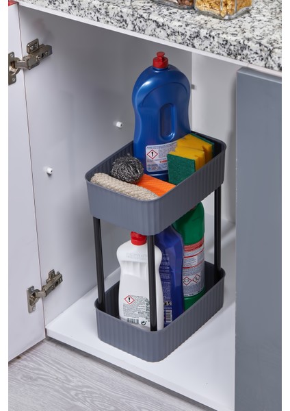 Easy 2 Katlı Çok Amaçlı Raf Mutfak ve Banyo Organizer Düzenleyici (Tekerleksiz) modelleri