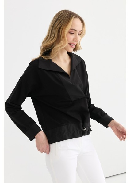 Etek Ucu Lastikli Koton Kombinli Bluz modelleri