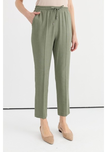 Beli Lastikli Bağlamalı Boru Paça Pantolon indirimleri
