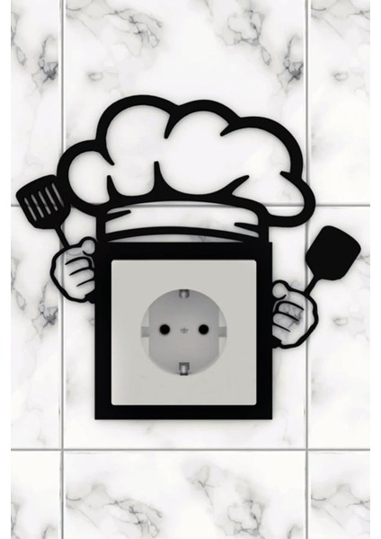 Ahşap Priz-Anahtar Mutfak Çerçeve Süsü