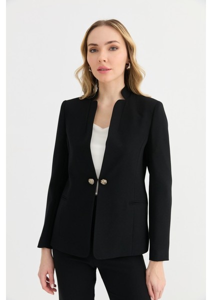 Dik Yaka Agraf Üstü Düğmeli Ceket fırsatları