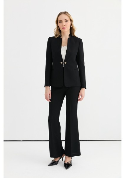 Dik Yaka Agraf Üstü Düğmeli Ceket indirimleri