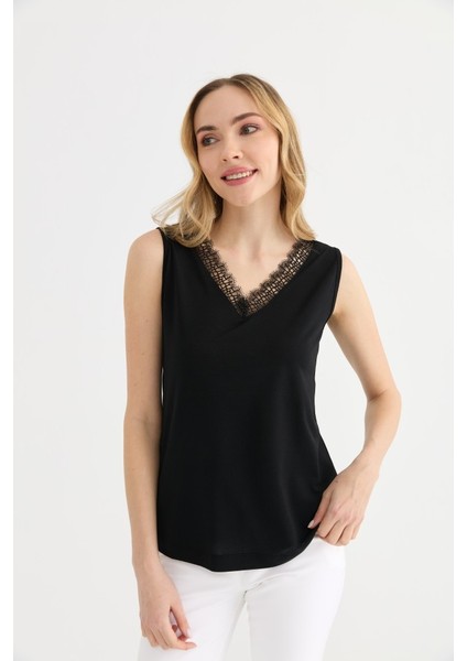 Önü V Arkası V Dantelli Penye Bluz modelleri