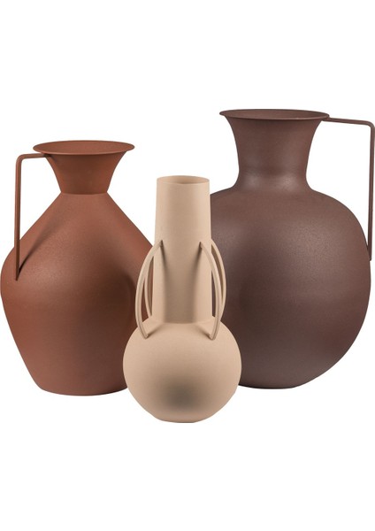 Roman Vazoları 3'lü Set Şık ve Modern Tasarım