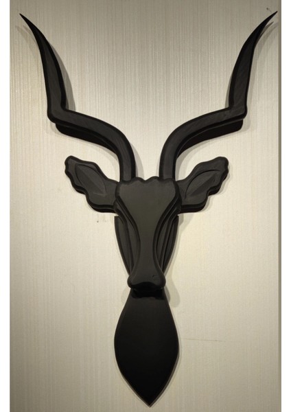 Ahşap Antilop Kafası (Siyah)