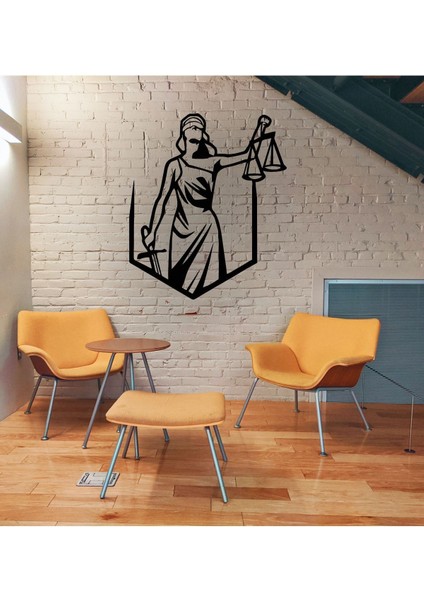 Adalet Terazisi Themis Metal Duvar Tablosu Hediyelik Hukuk Bürosu Avukat Dekorasyon Ofis Dekoru