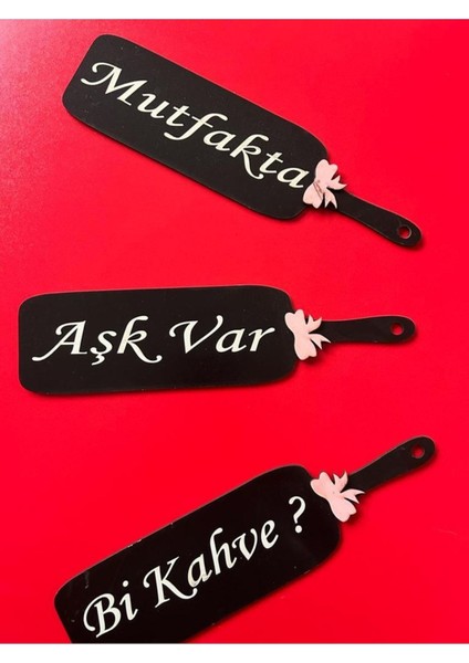 Mutfakta Aşk Var ,bi Kahve? Duvar Süsü 10K Dekor