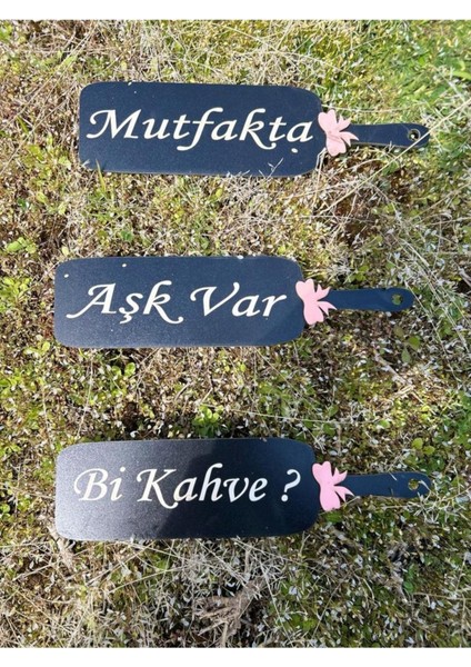 Mutfakta Aşk Var ,bi Kahve? Duvar Süsü 10K Dekor