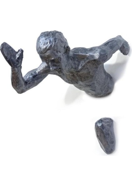 Üç Boyutlu 3D Sporcu Koşan Adam Modern Duvar Dekor Biblo Ev Ofis Süs