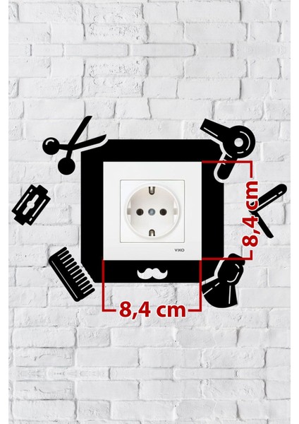Berber Temalı Dekoratif Priz Çerçevesi (Iç Ölçü 8,4x8,4 Cm) Dekoratif Priz - Anahtar Çerçevesi fiyatları
