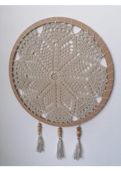 Mandala Dantel Bohem Duvar Süsü, Dantelli Duvar Dekorasyonu, Iskandinav Dekor, Modern Dantel Süs