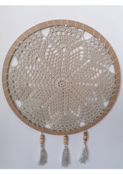 Mandala Dantel Bohem Duvar Süsü, Dantelli Duvar Dekorasyonu, Iskandinav Dekor, Modern Dantel Süs
