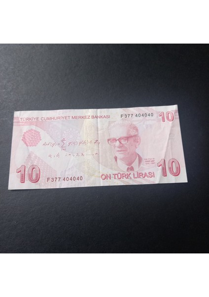 39963680C0F4254A15 9.emisyon 10TÜRK Lirası Güzel Numara F377 404040