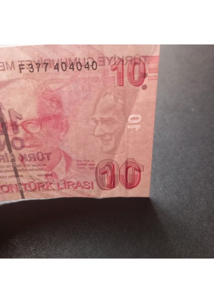 39963680C0F4254A15 9.emisyon 10TÜRK Lirası Güzel Numara F377 404040