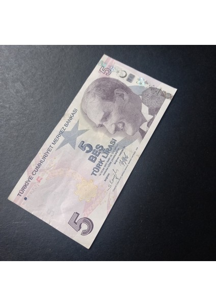 39963680C0F48B0E5F 9.emisyon 5türk Lirası Güzel Numara F177 757575