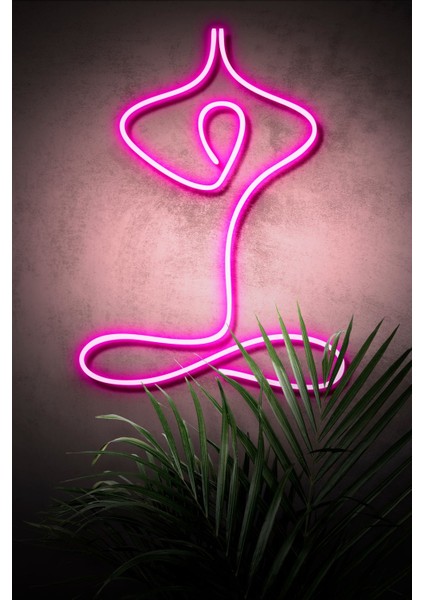 Yoga Neon Tabela, Pilates Neon Yoga Işıklı