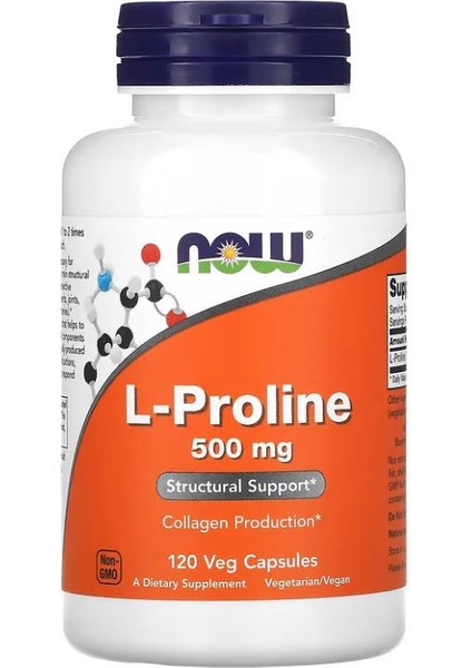 L-Proline 500 mg 120 Veg Capsules
