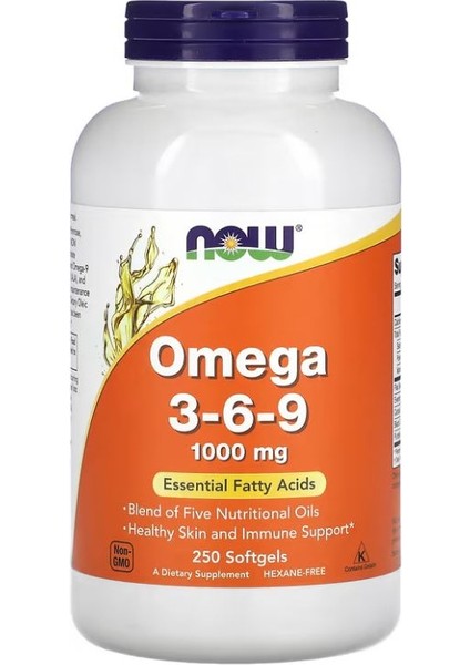 Omega 3-6-9 1000 mg 250 Softgels - 500 mg Per Softgel