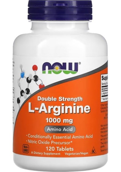 L-Arginine Double Strength 1,000 mg 120 Tablets