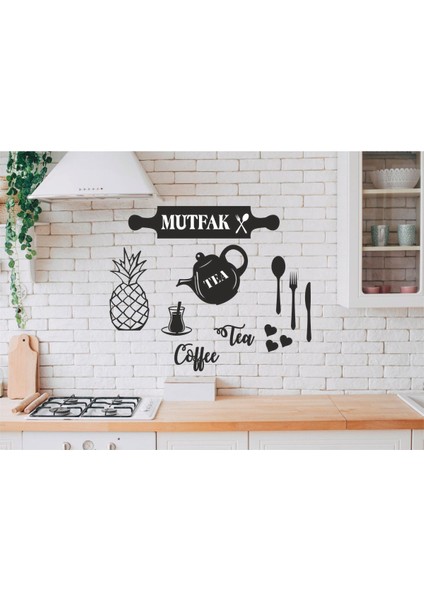 Ananas Mutfak Coffee Tea Set Duvar Dekor Süsü