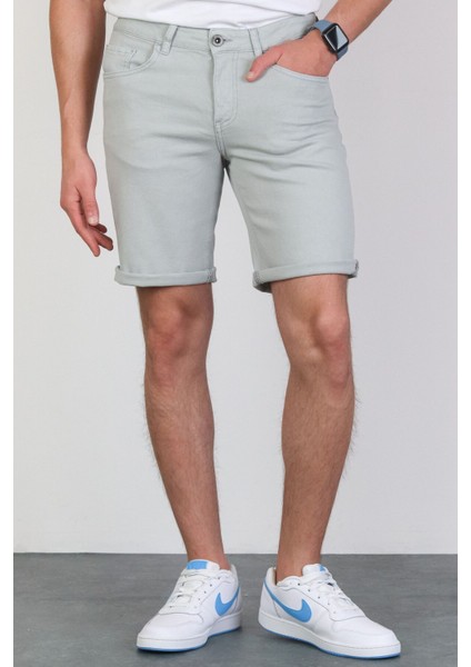 Erkek Baby Blue Slim Kesim Comfort Likralı Denim Esnek Jeans Kot Şort Thomas-Baby Blue indirimleri